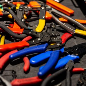 Various crimpers and wire cutters